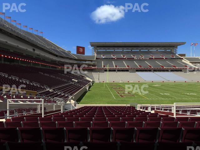 Seating view for Kyle Field Section Field Box 12