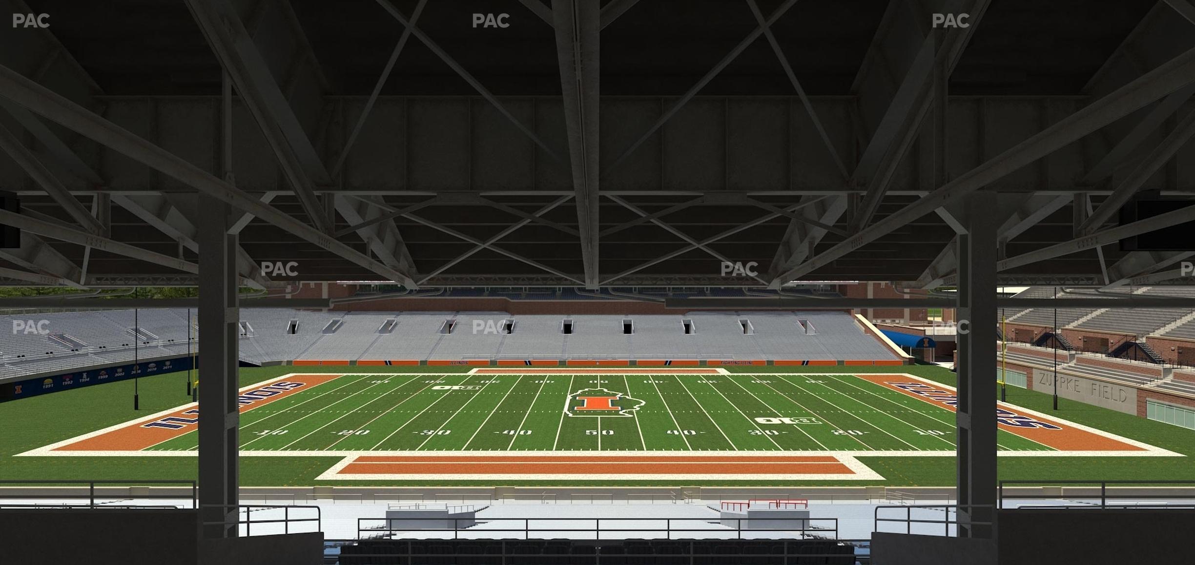 Seating view for Memorial Stadium - IL Section Back 105