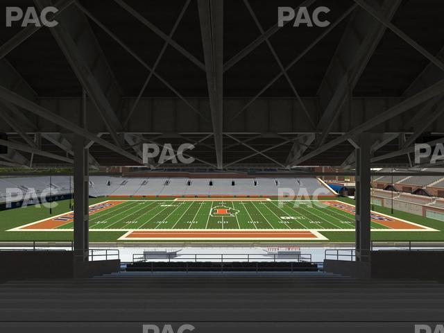 Seating view for Memorial Stadium - IL Section Back 105