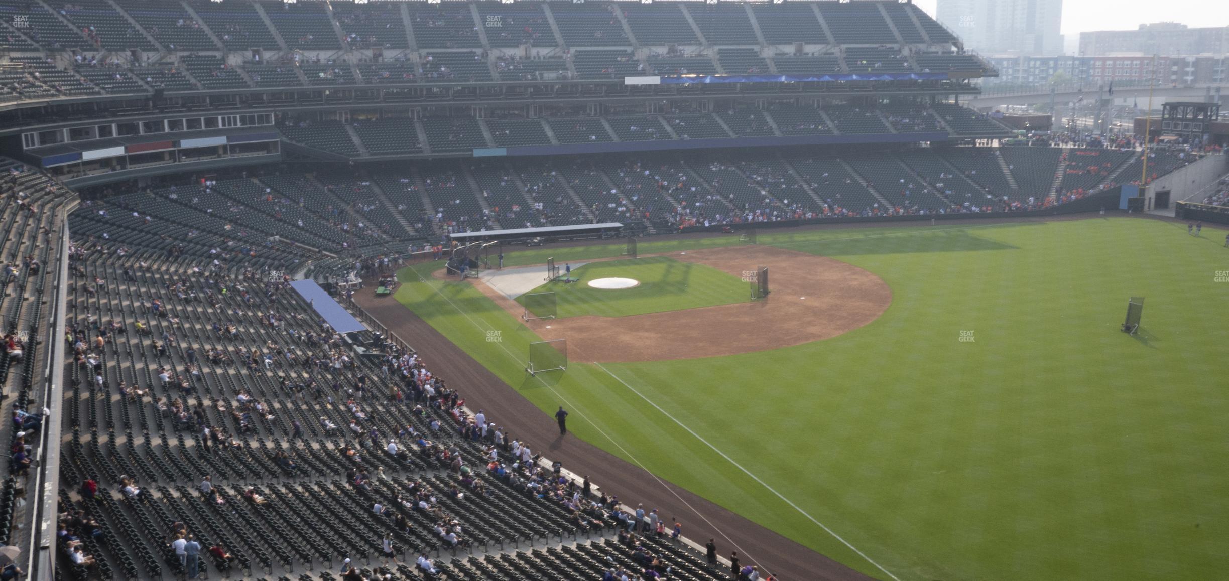 Seating view for Coors Field Section Lower 312