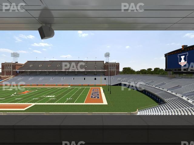 Seating view for Memorial Stadium - IL Section Colonnades Club 302