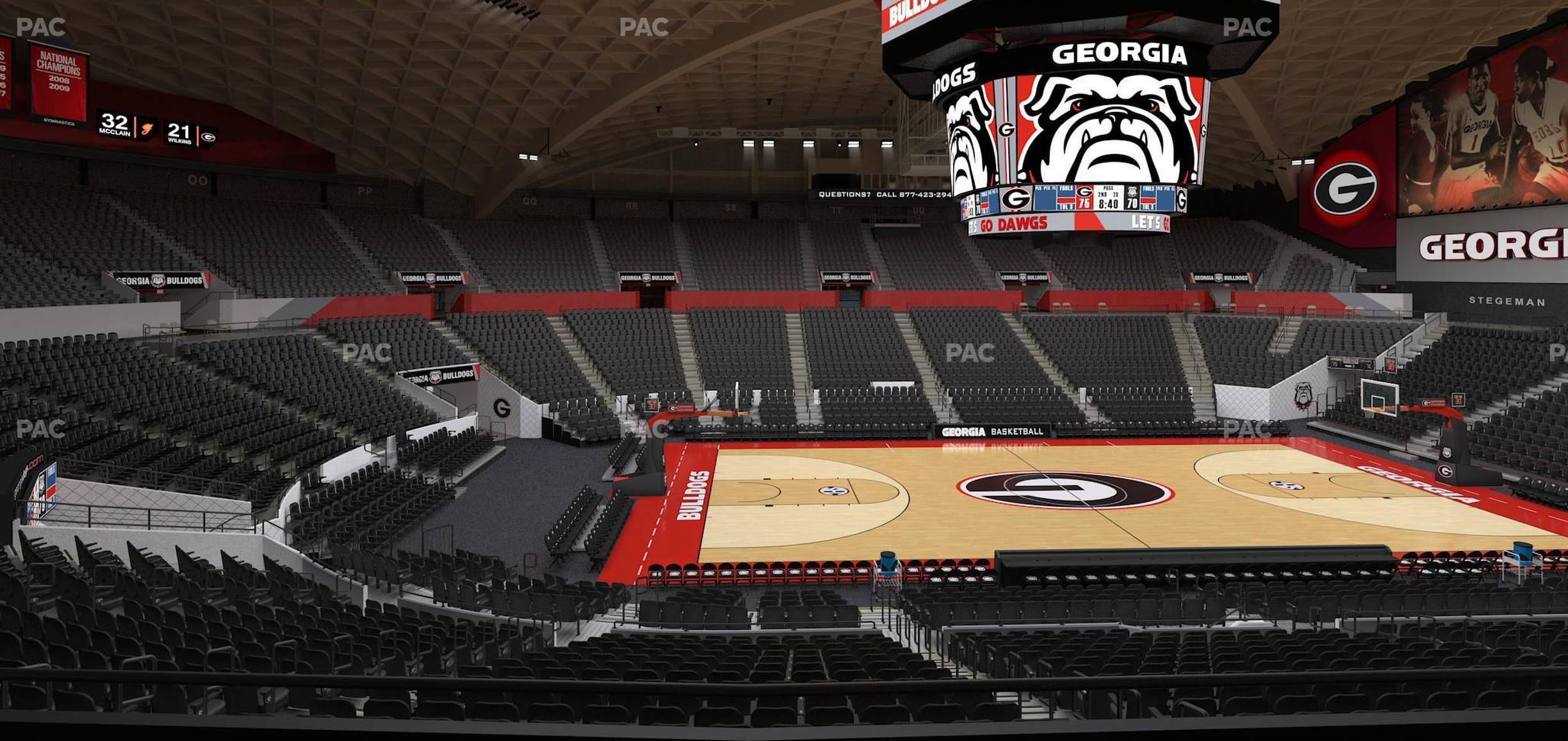 Seating view for Stegeman Coliseum Section Gg