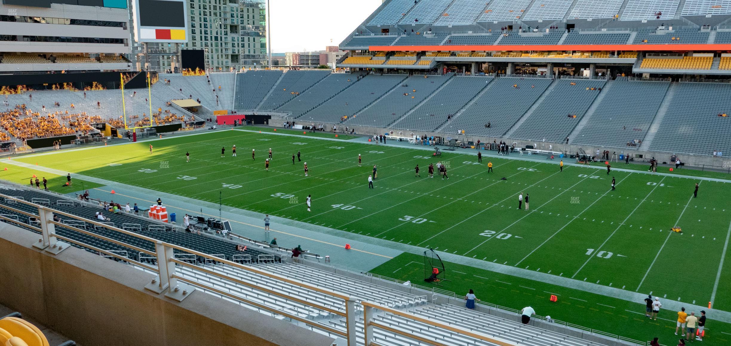 Seating view for Mountain America Stadium Section East Club 129