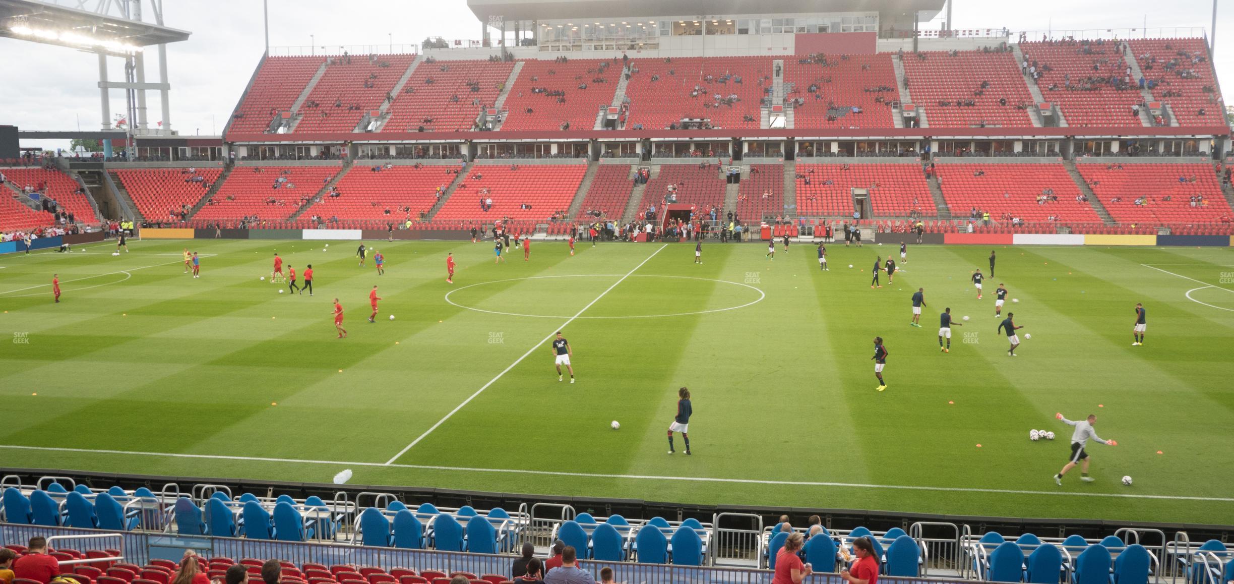 Seating view for BMO Field Section 107