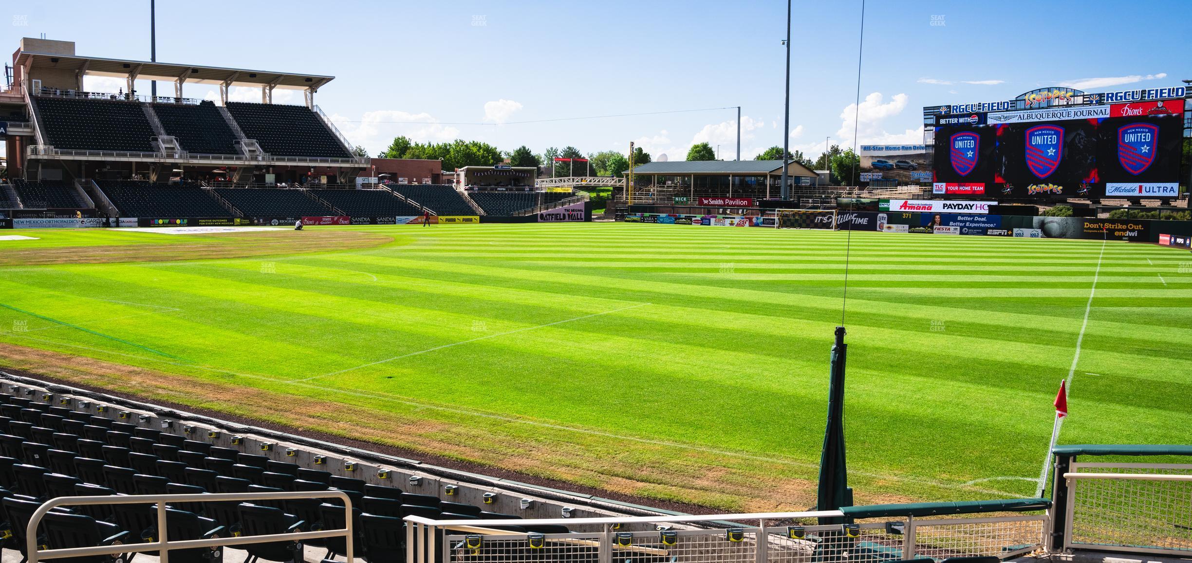 Seating view for Rio Grande Credit Union Field at Isotopes Park Section 124