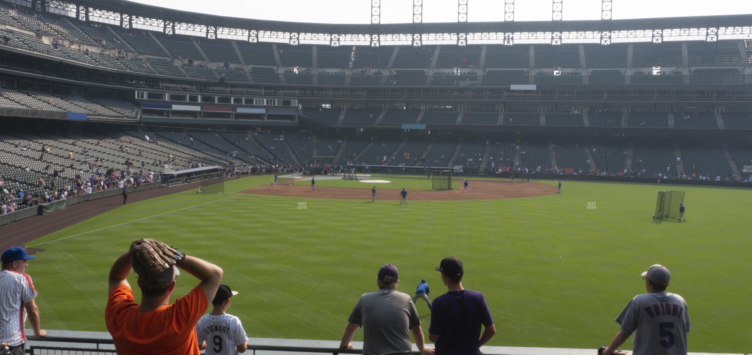 Seating view for Coors Field Section 106