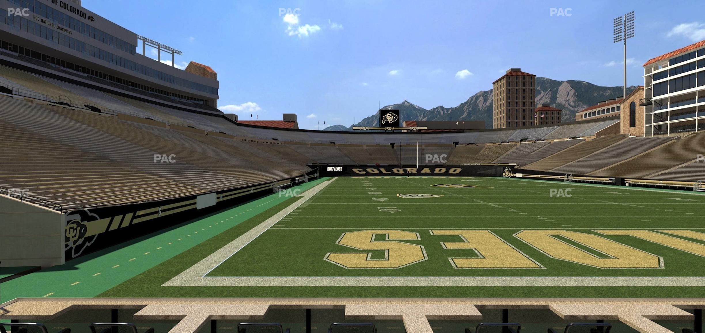 Seating view for Folsom Field Section Loge Box 145