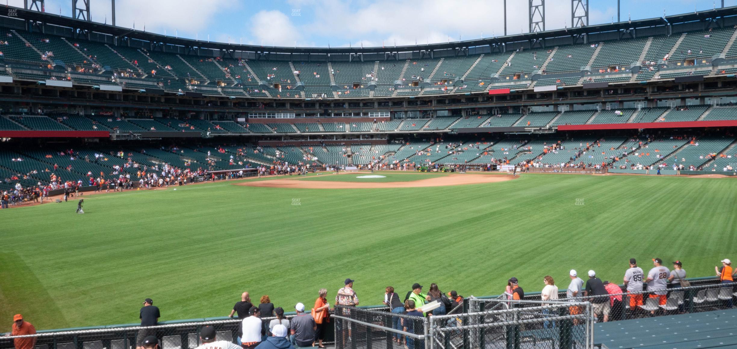 Seating view for Oracle Park Section Bleachers 144