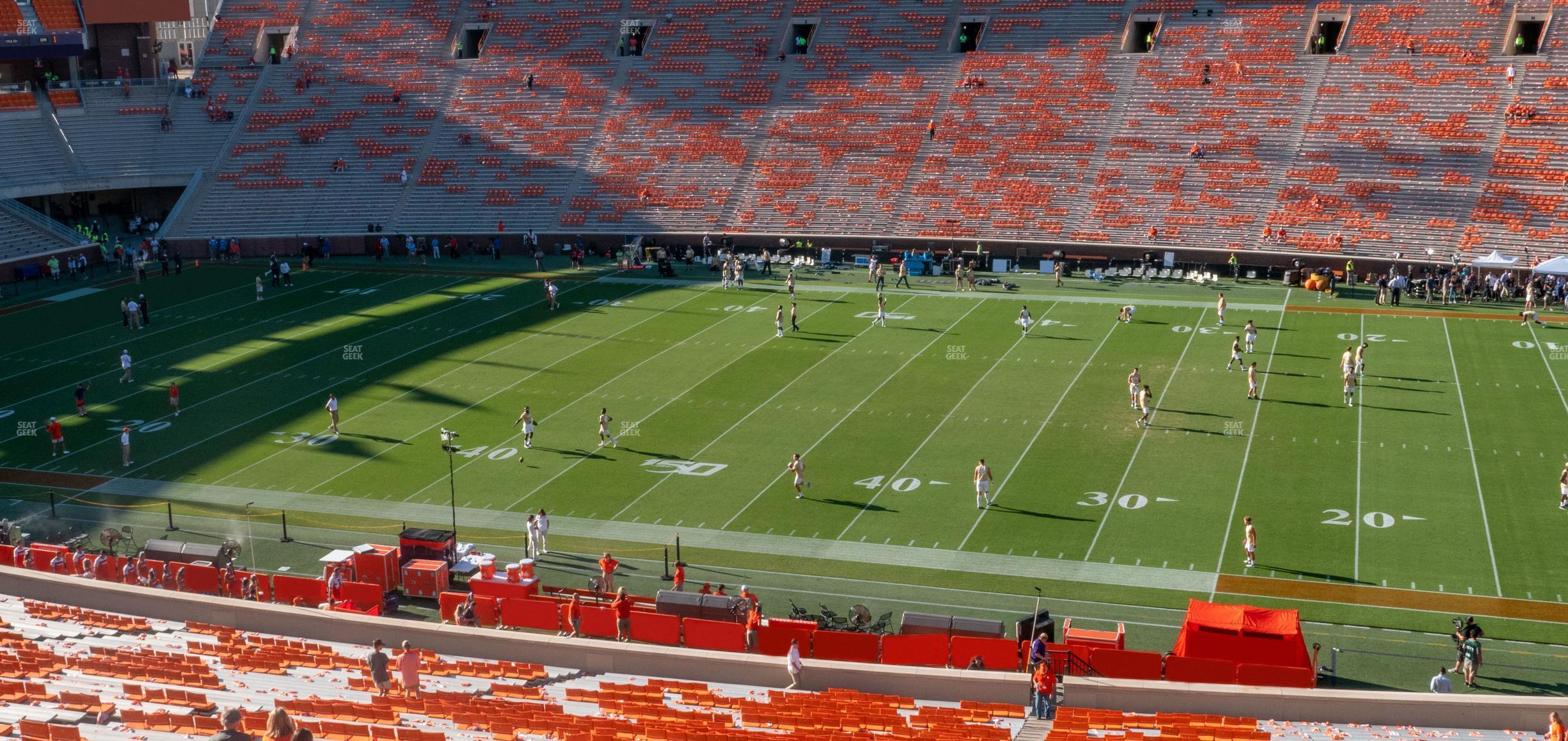 Seating view for Clemson Memorial Stadium Section Ud