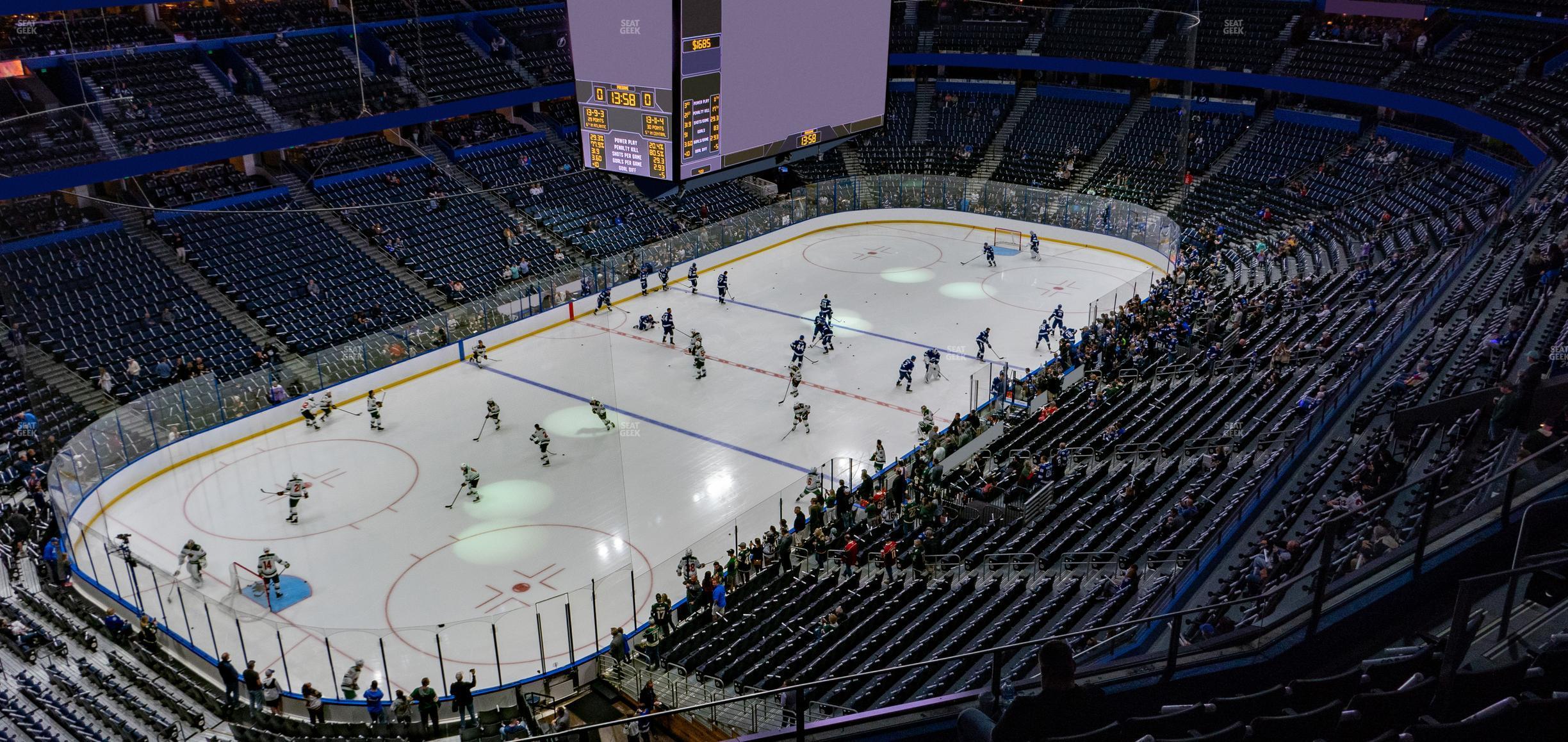 Seating view for Amalie Arena Section 305