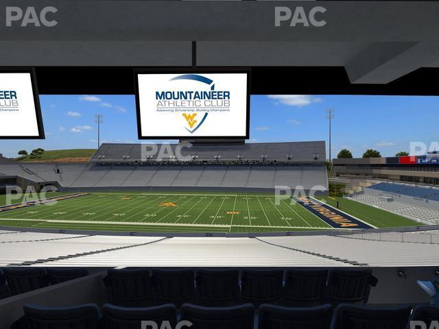 Seating view for Mountaineer Field at Milan Puskar Stadium Section Field Box 26