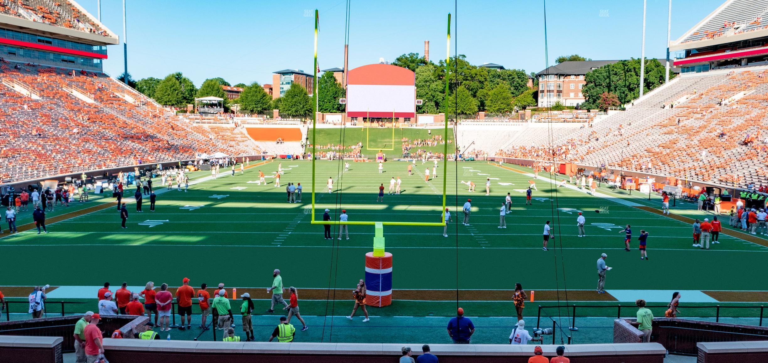 Seating view for Clemson Memorial Stadium Section X