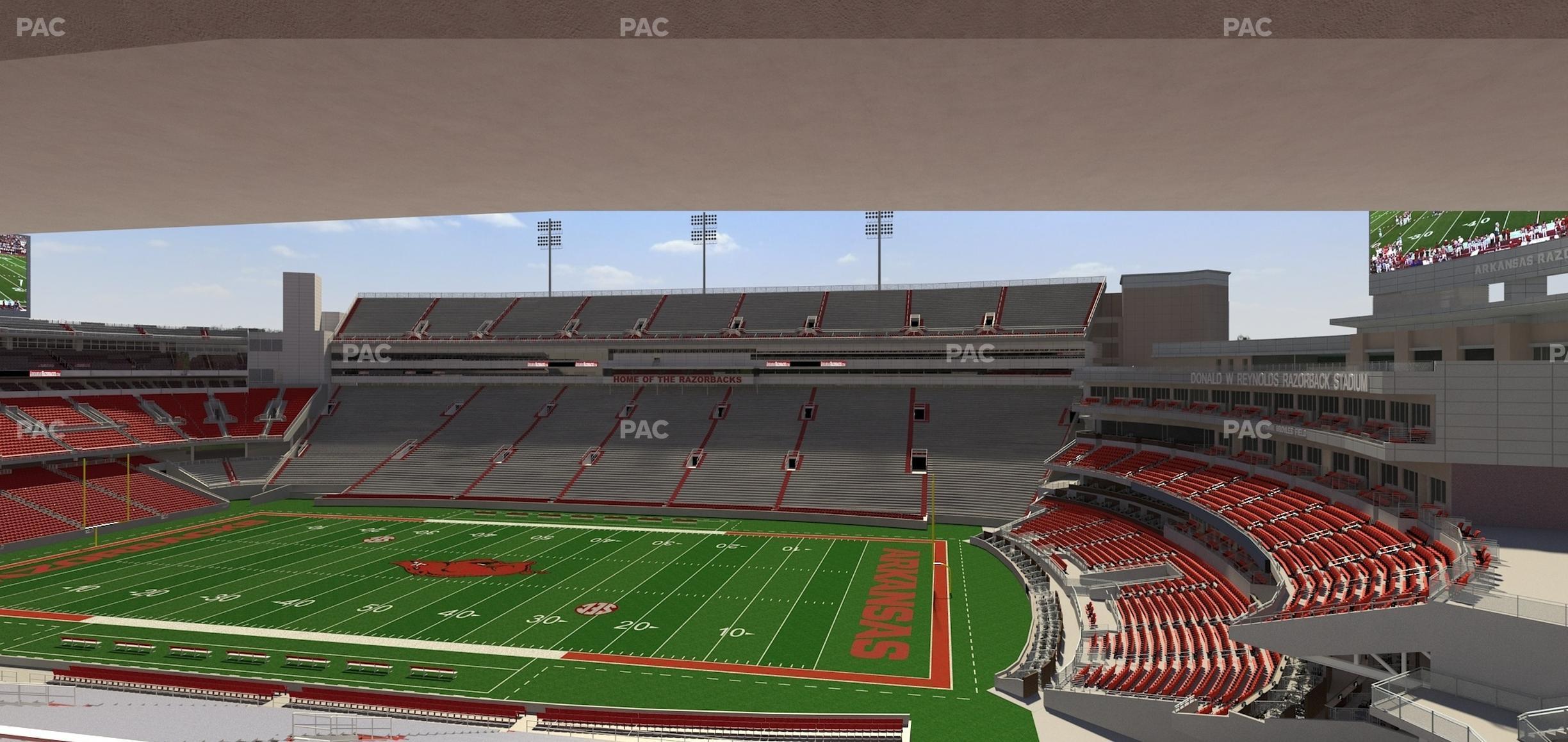 Seating view for Razorback Stadium Section 217