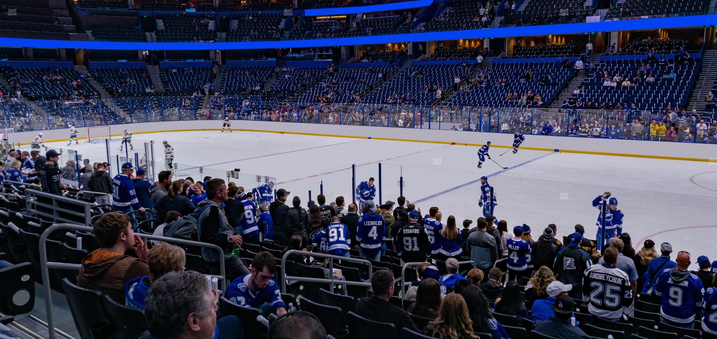 Seating view for Amalie Arena Section 129