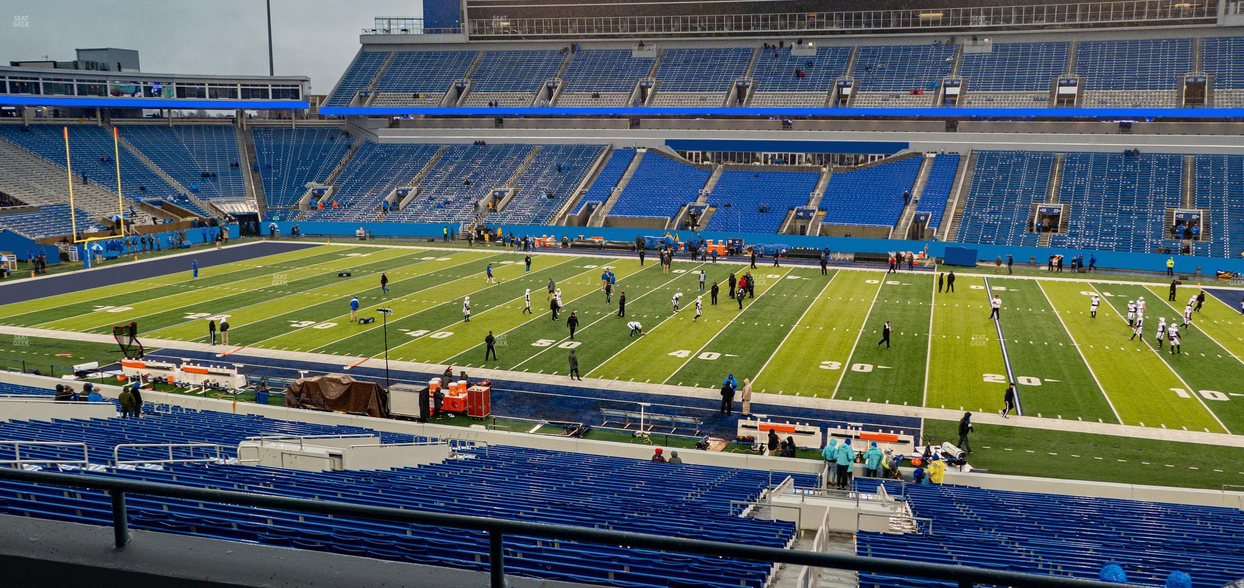 Seating view for Kroger Field Section 107