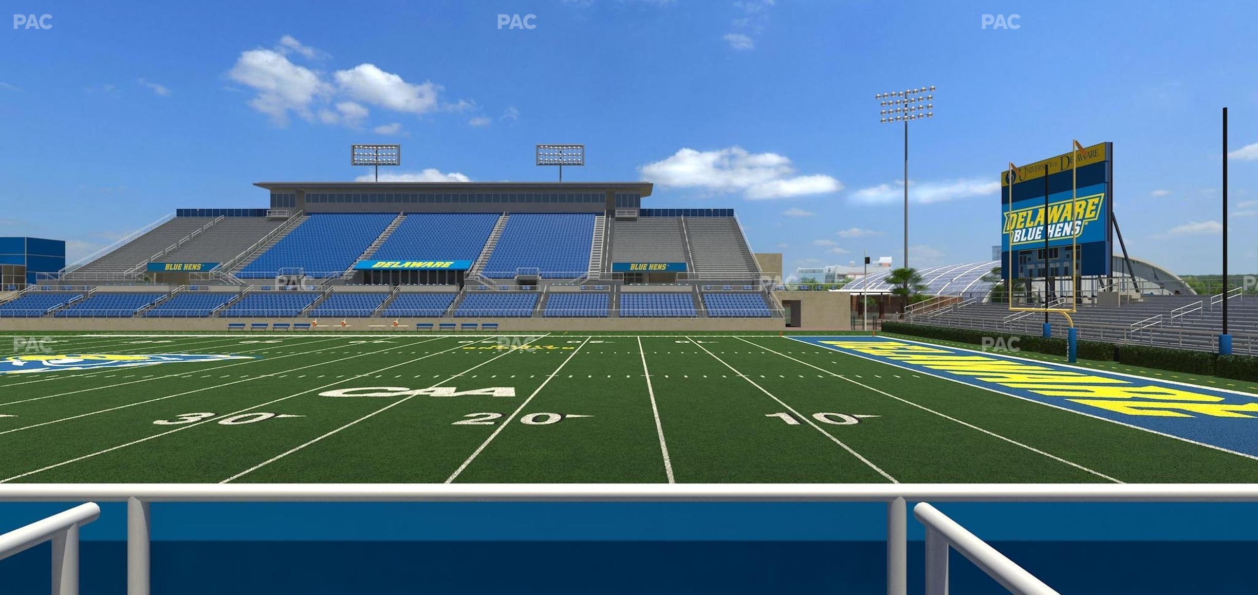 Seating view for Delaware Stadium Section East Box 60