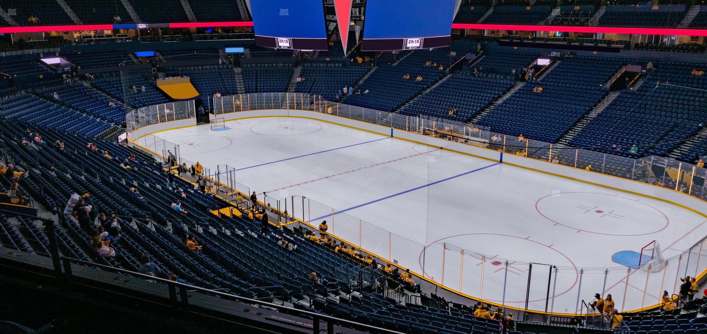 Seating view for Bridgestone Arena Section 220