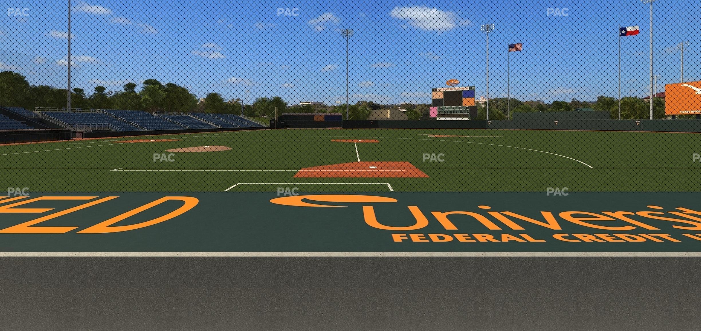 Seating view for UFCU Disch-Falk Field Section 1