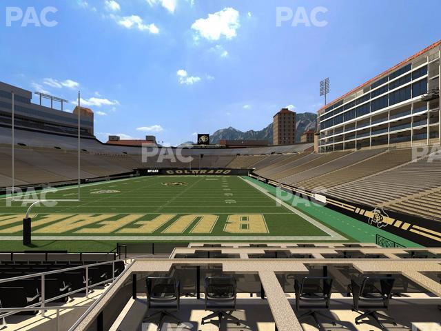 Seating view for Folsom Field Section Loge Box 172