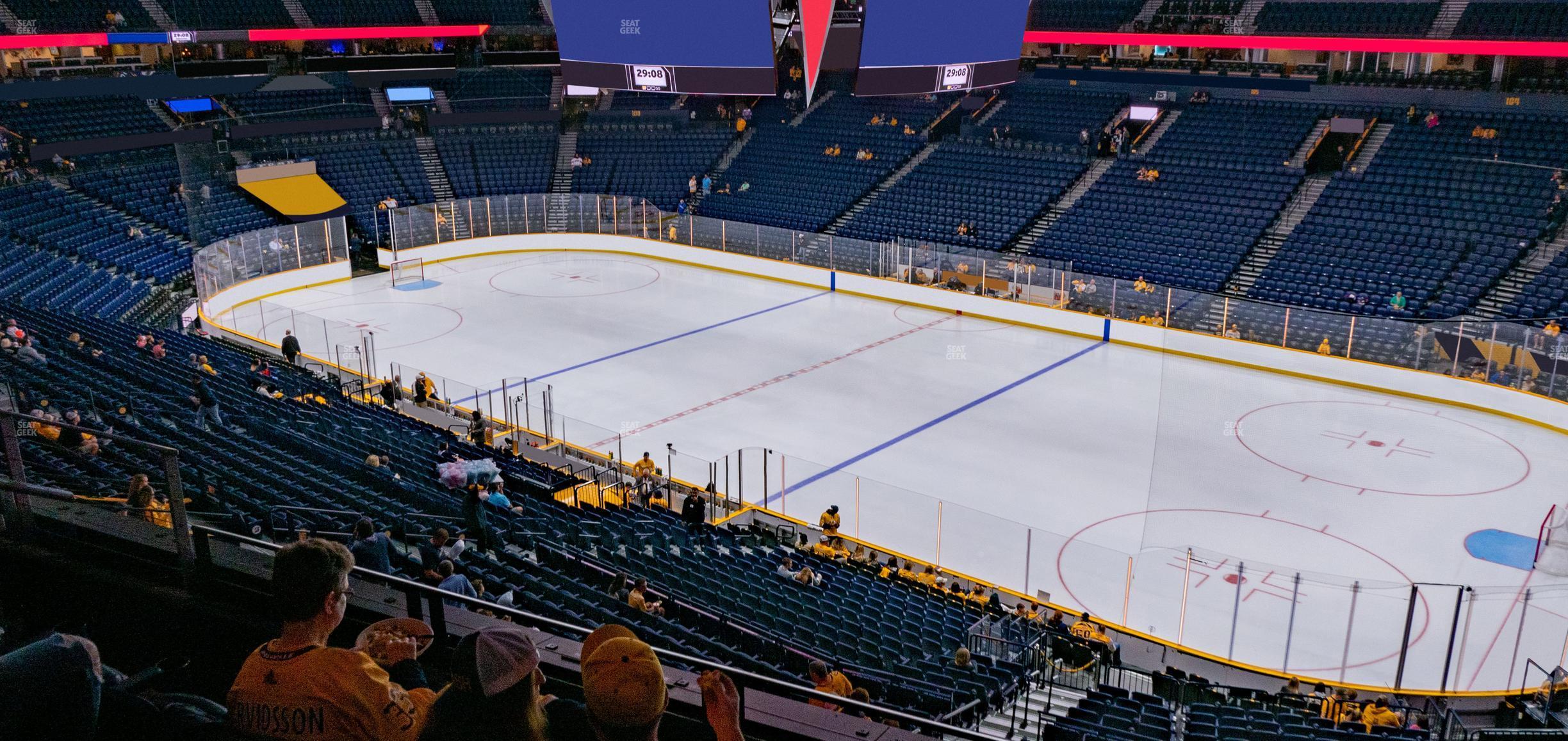 Seating view for Bridgestone Arena Section 219