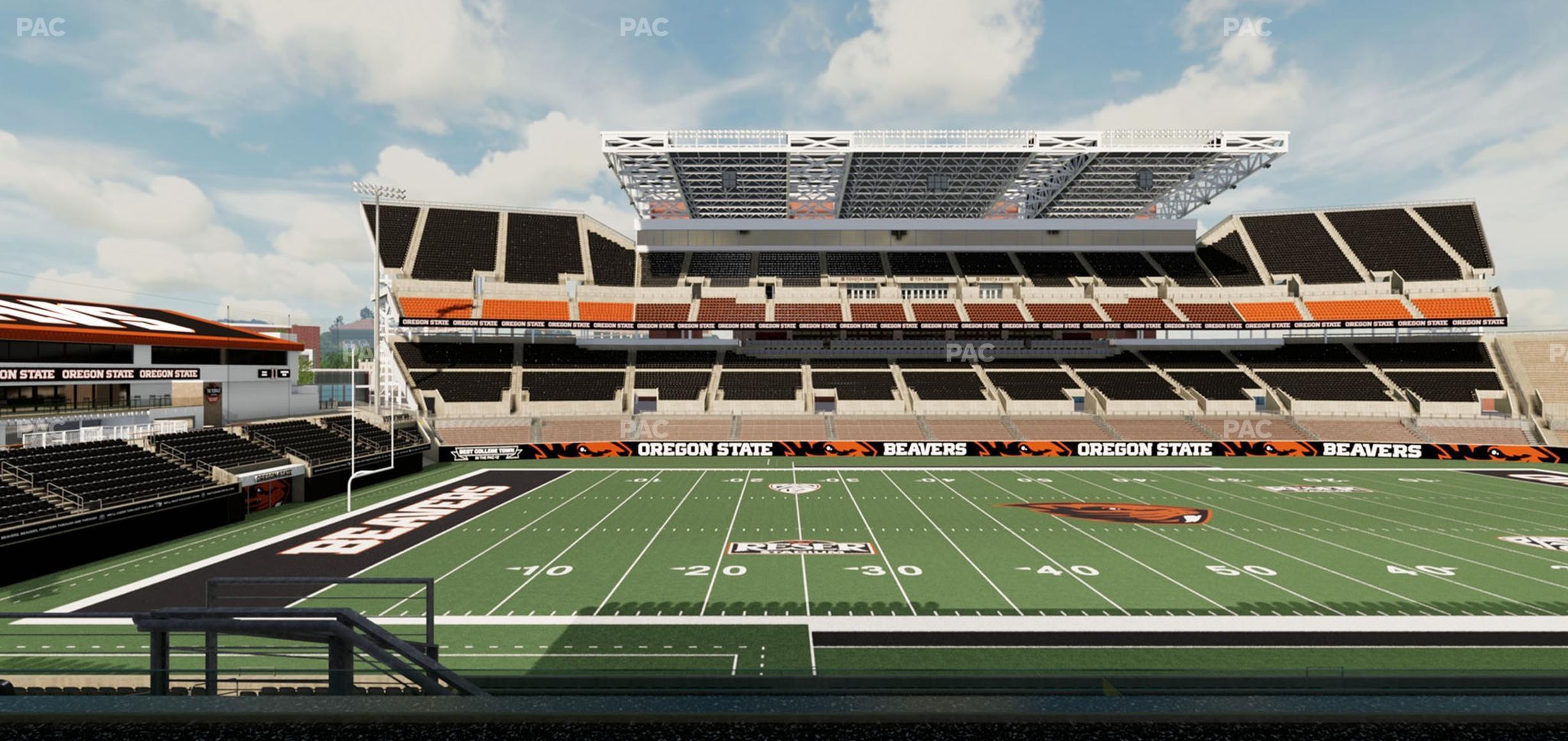 Seating view for Reser Stadium Section Box 31