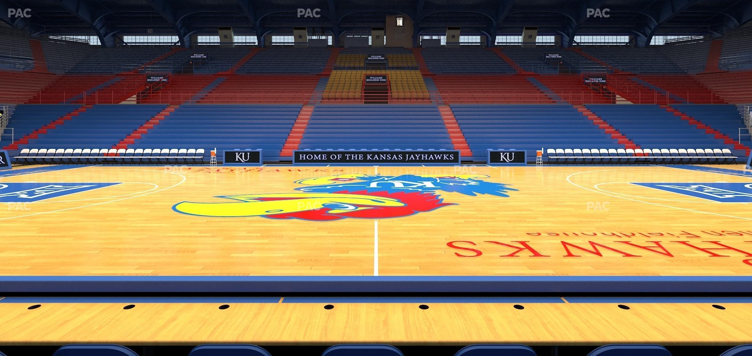 Seating view for Allen Fieldhouse Section G