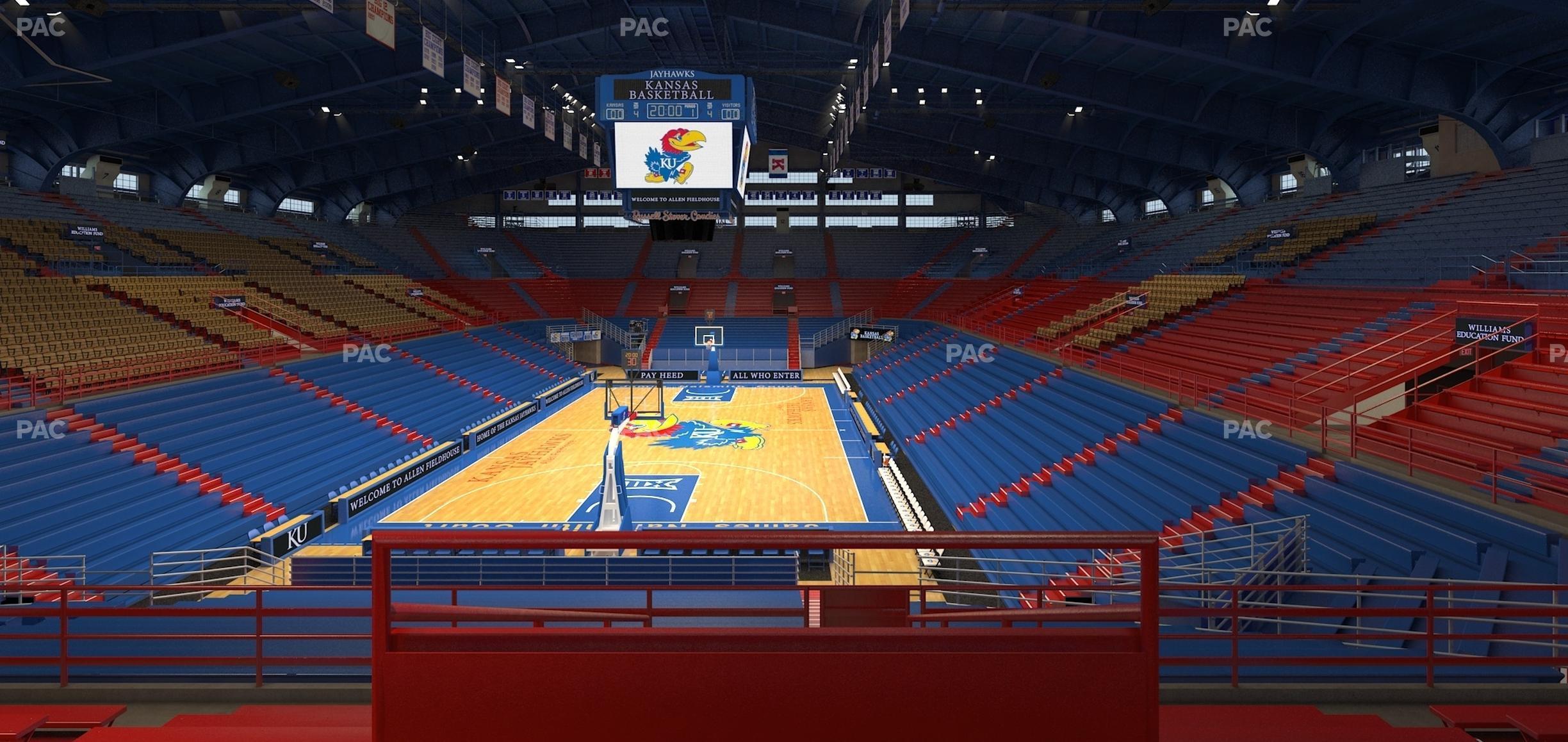 Seating view for Allen Fieldhouse Section 22