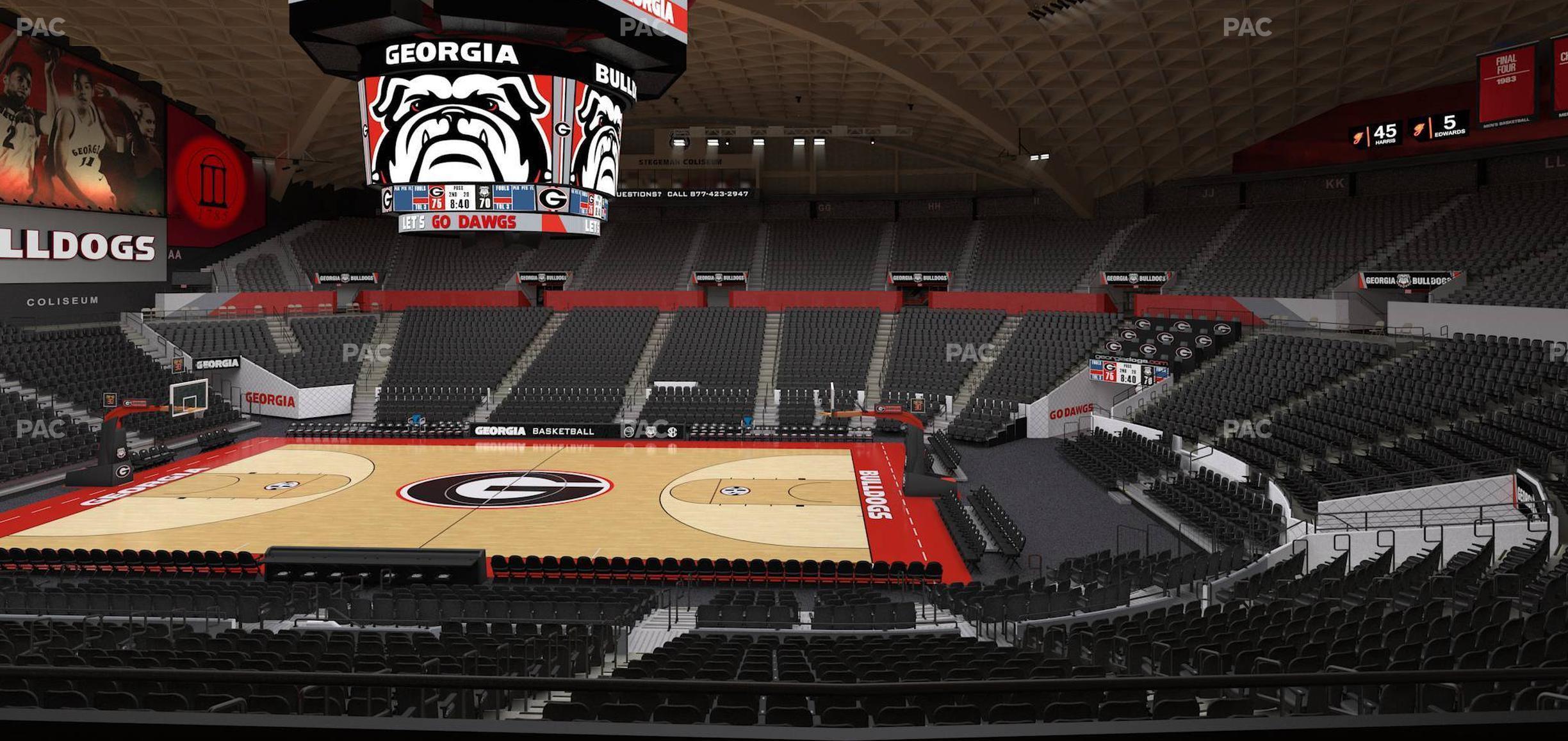 Seating view for Stegeman Coliseum Section Ss