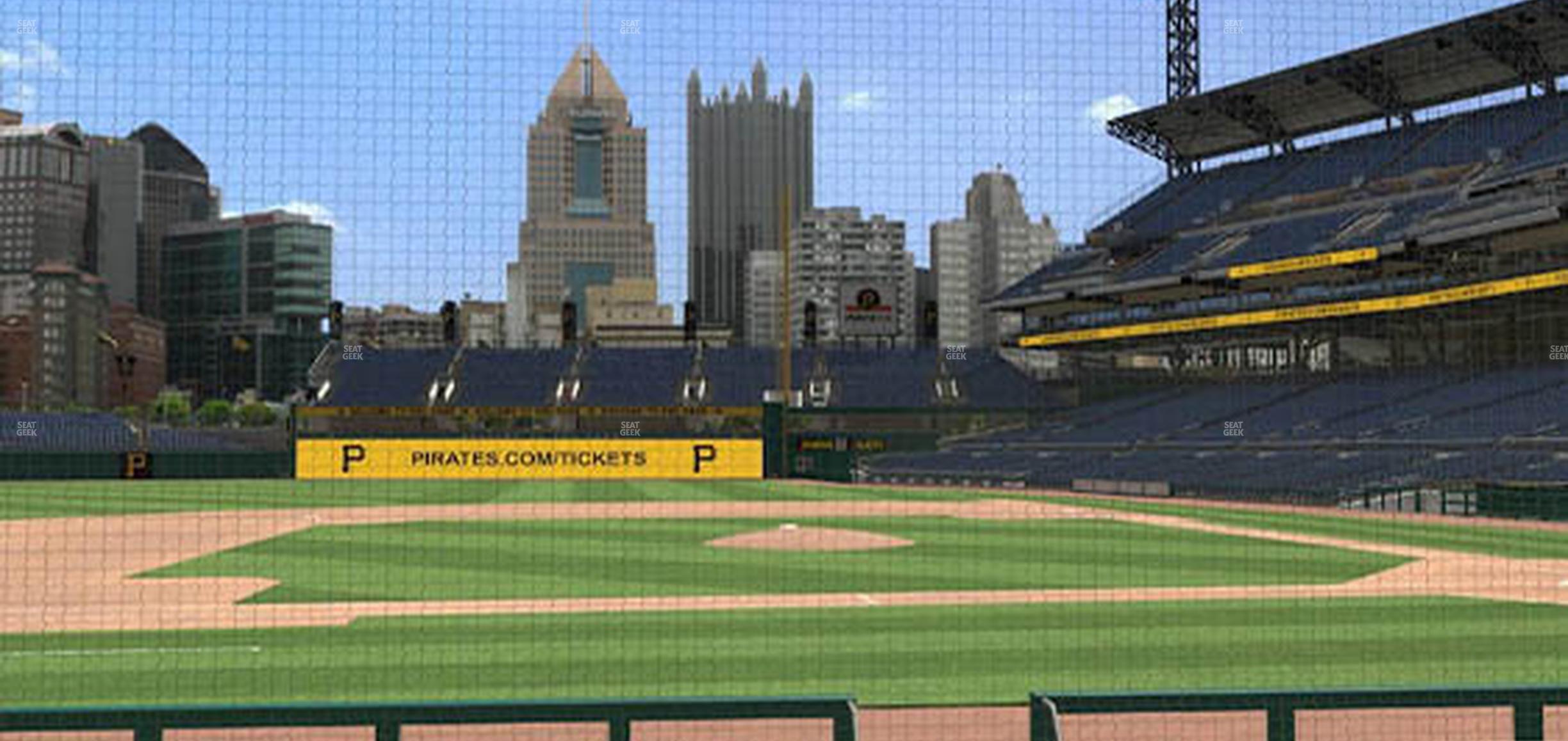 Seating view for PNC Park Section Dugout Box 22