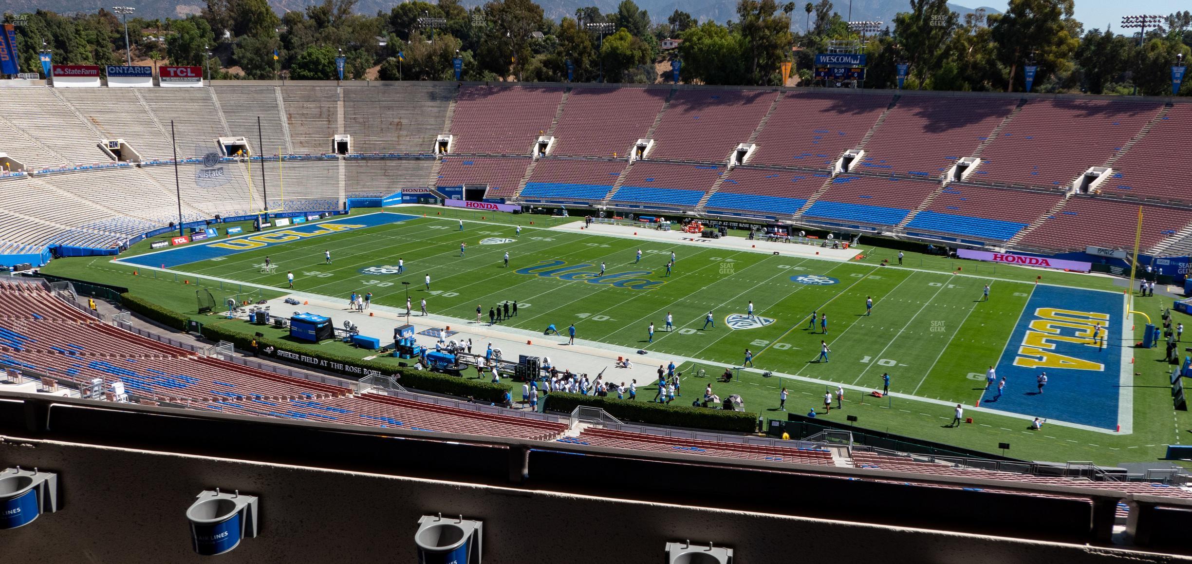 Seating view for Rose Bowl Stadium Section Club 104