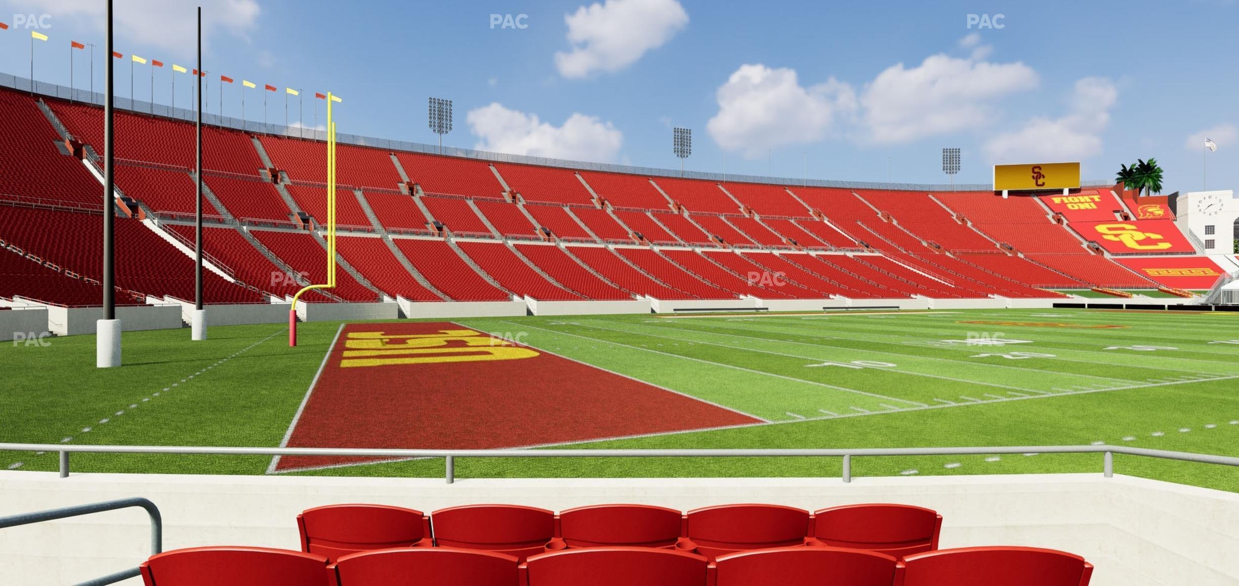 Seating view for Los Angeles Memorial Coliseum Section 110 A