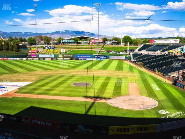 Seating view for Rio Grande Credit Union Field at Isotopes Park Section Club 307