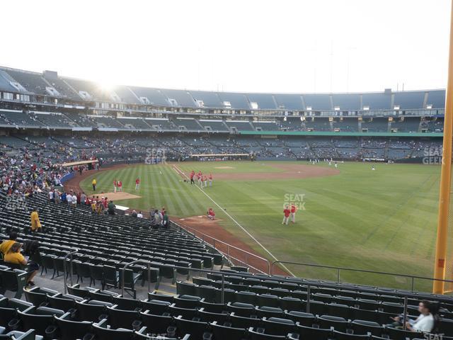 Seating view for Oakland Coliseum Section Rear 103