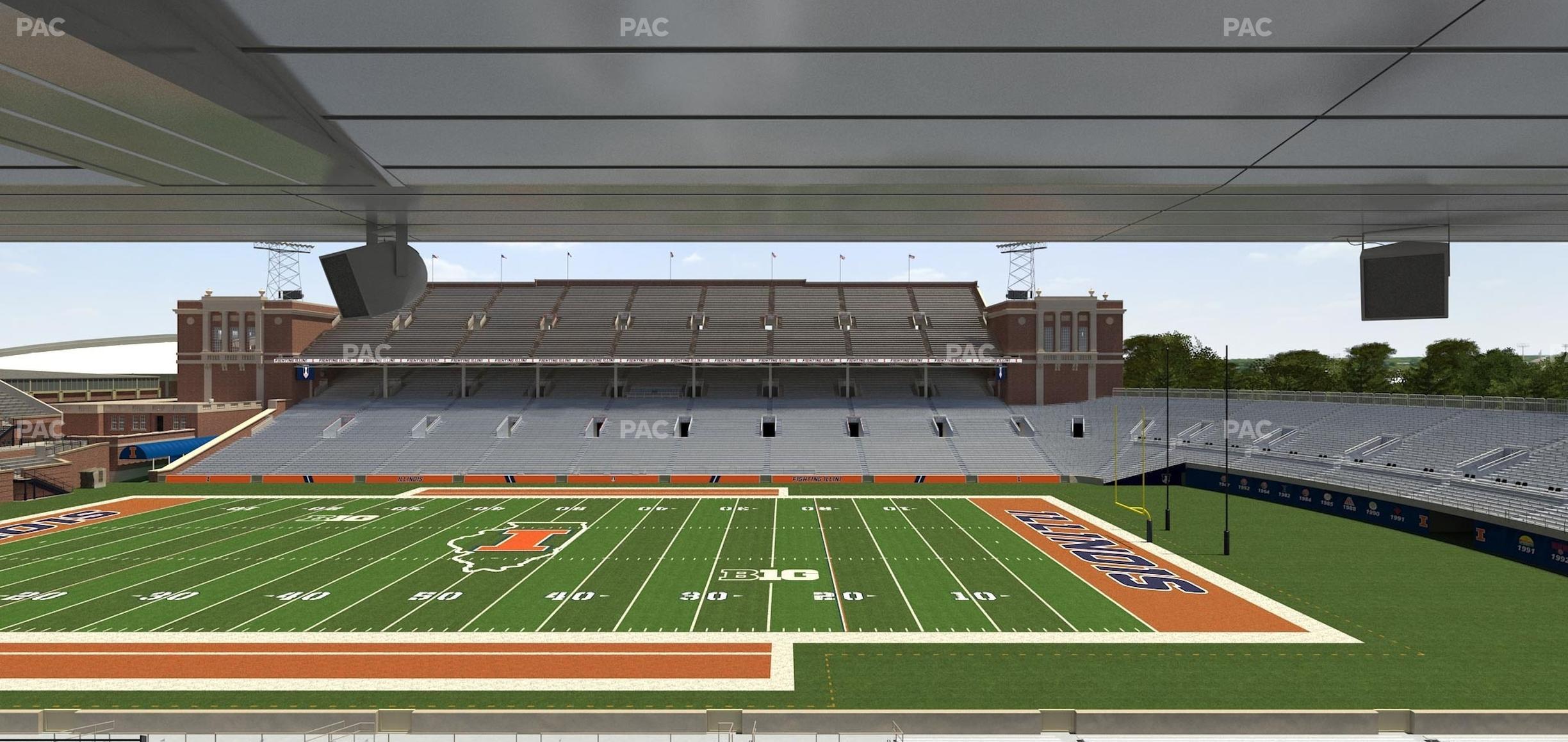 Seating view for Memorial Stadium - IL Section Colonnades Club 305