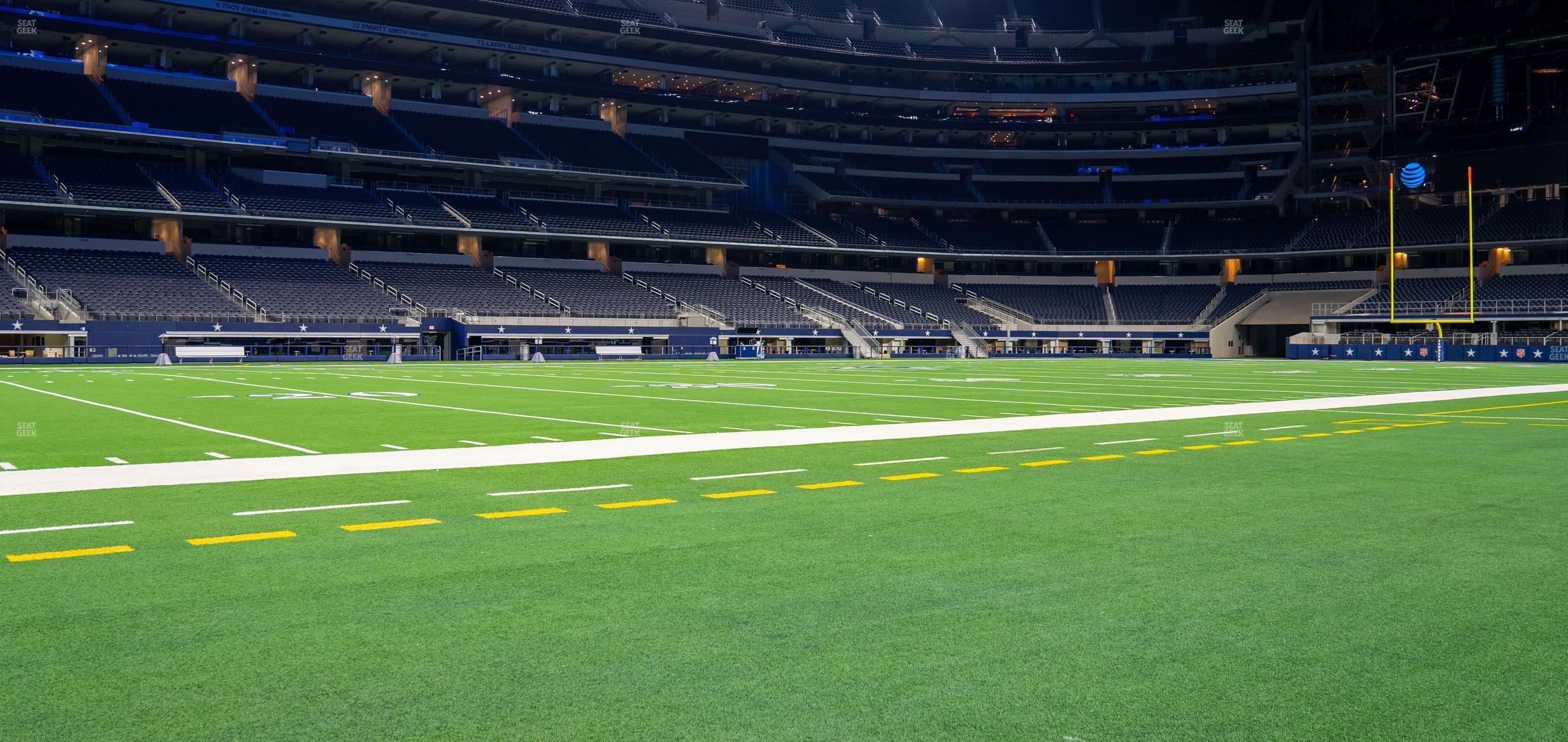 Seating view for AT&T Stadium Section Event Level Suite 19