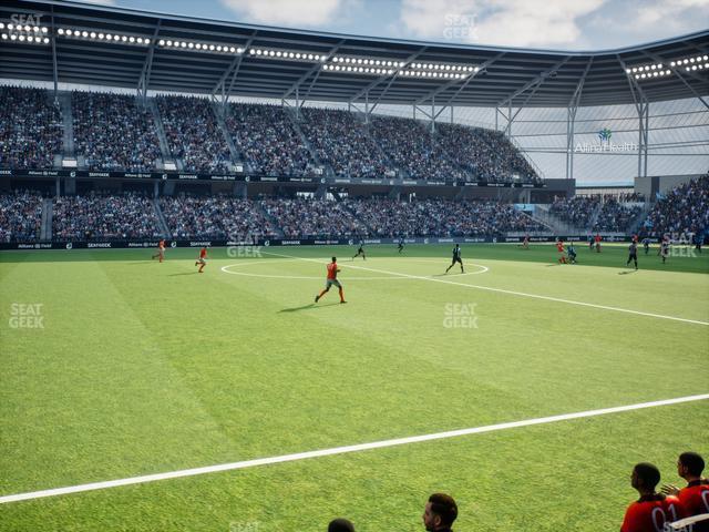 Seating view for Allianz Field Section Field Club 8