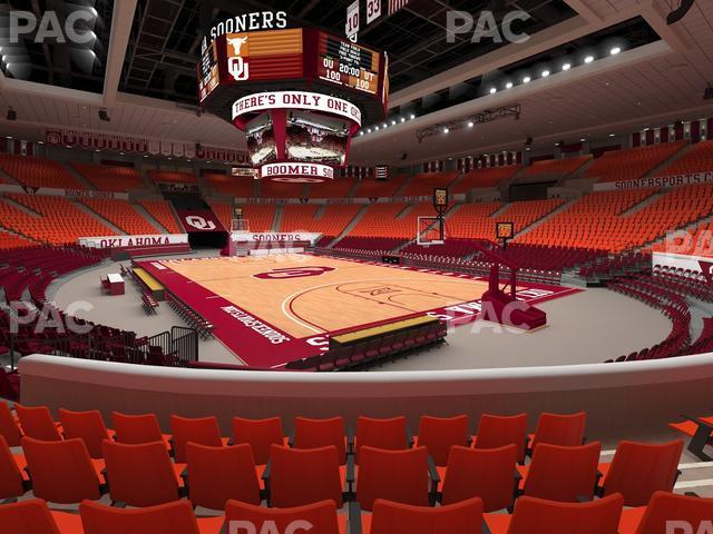 Seating view for Lloyd Noble Center Section 117