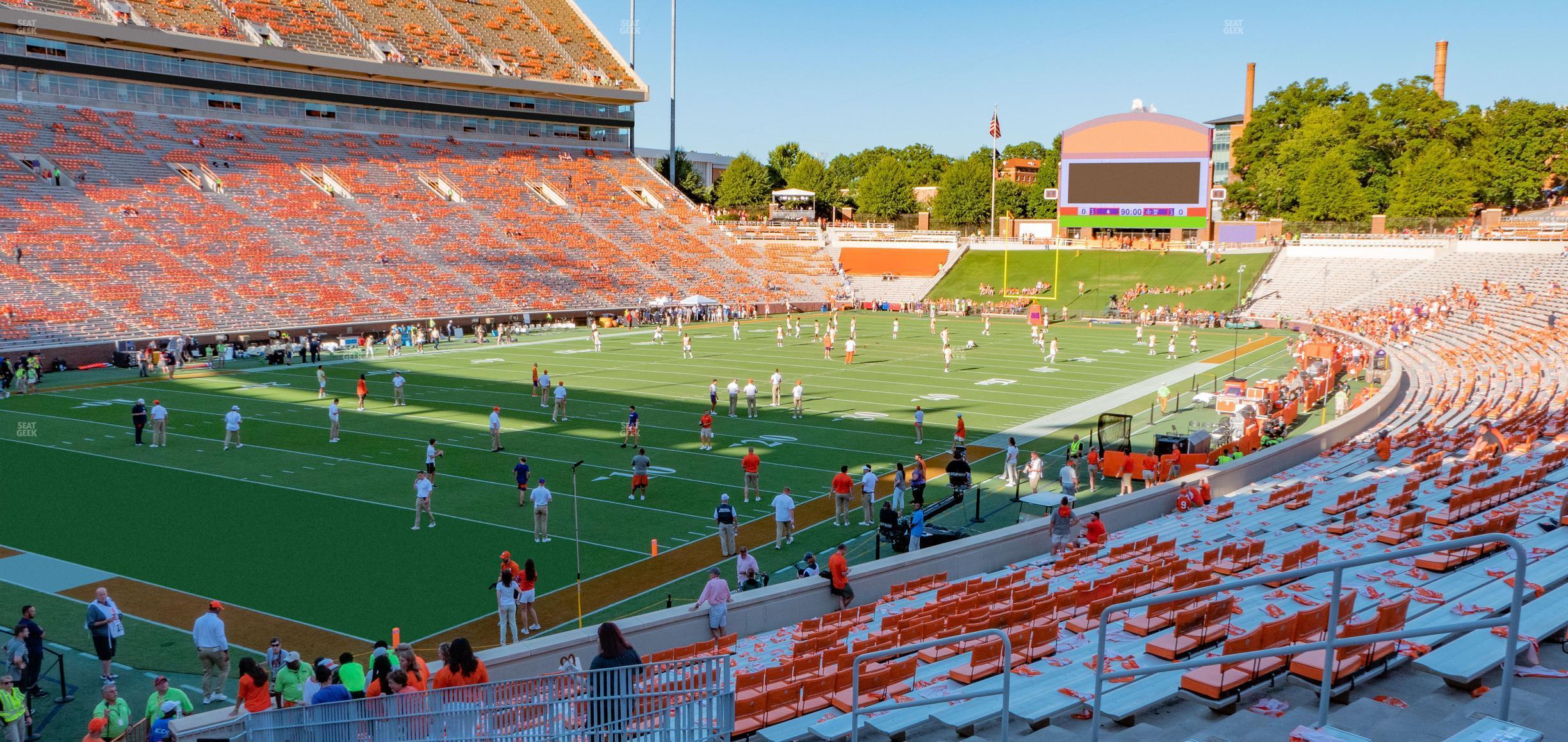 Seating view for Clemson Memorial Stadium Section J