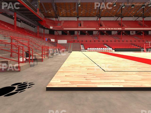 Seating view for Wisconsin Field House Section Wc T