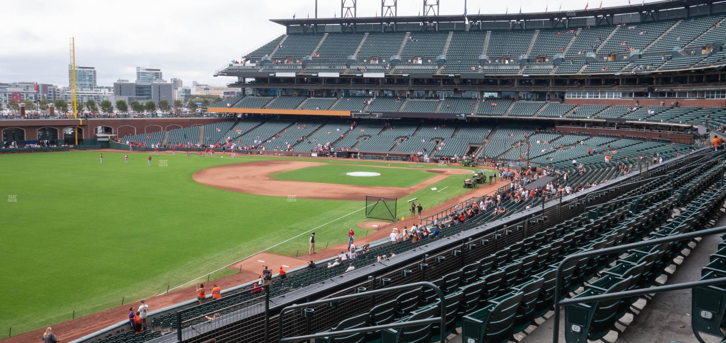 Seating view for Oracle Park Section Club Level 232