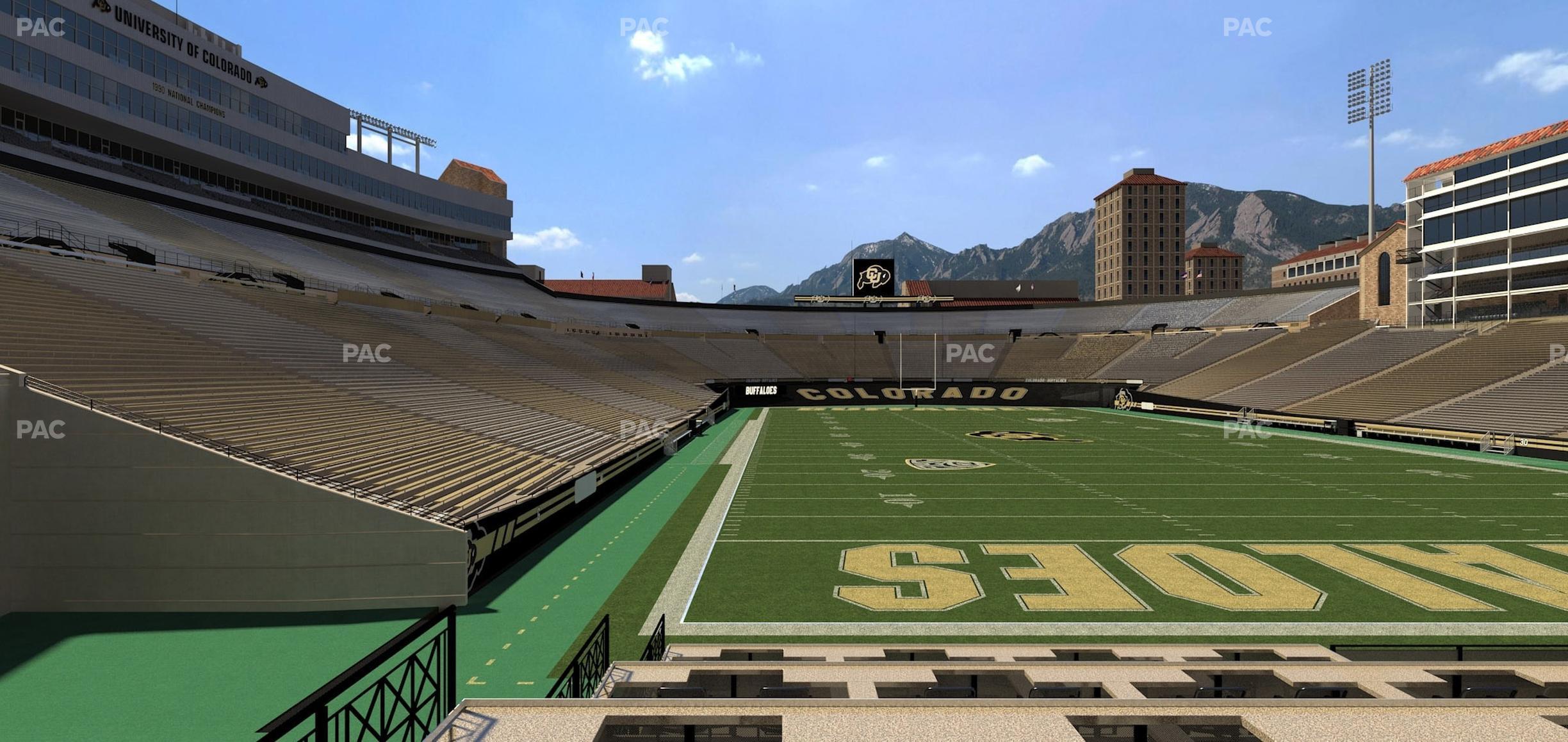 Seating view for Folsom Field Section Loge Box 152