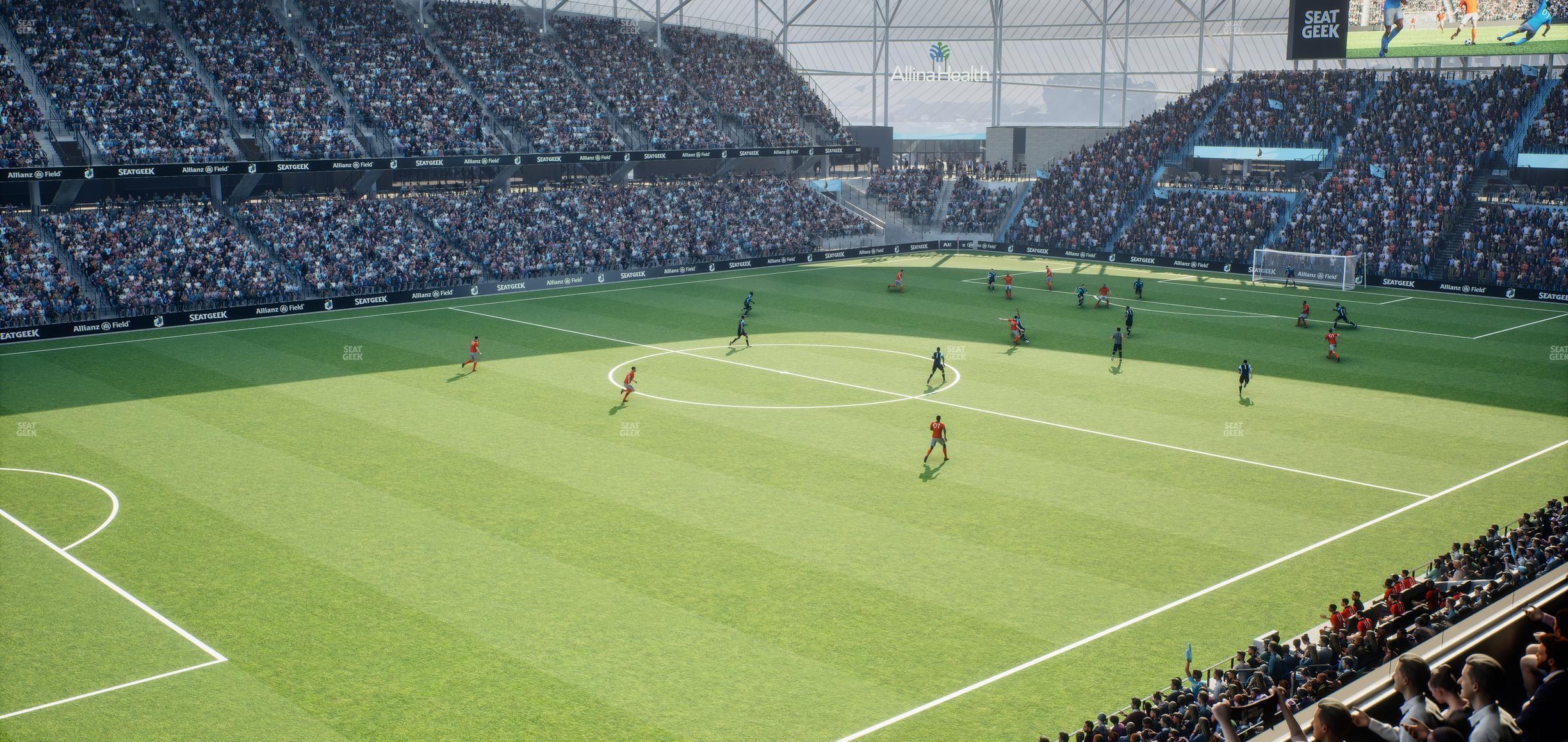 Seating view for Allianz Field Section Upper 90 Rail