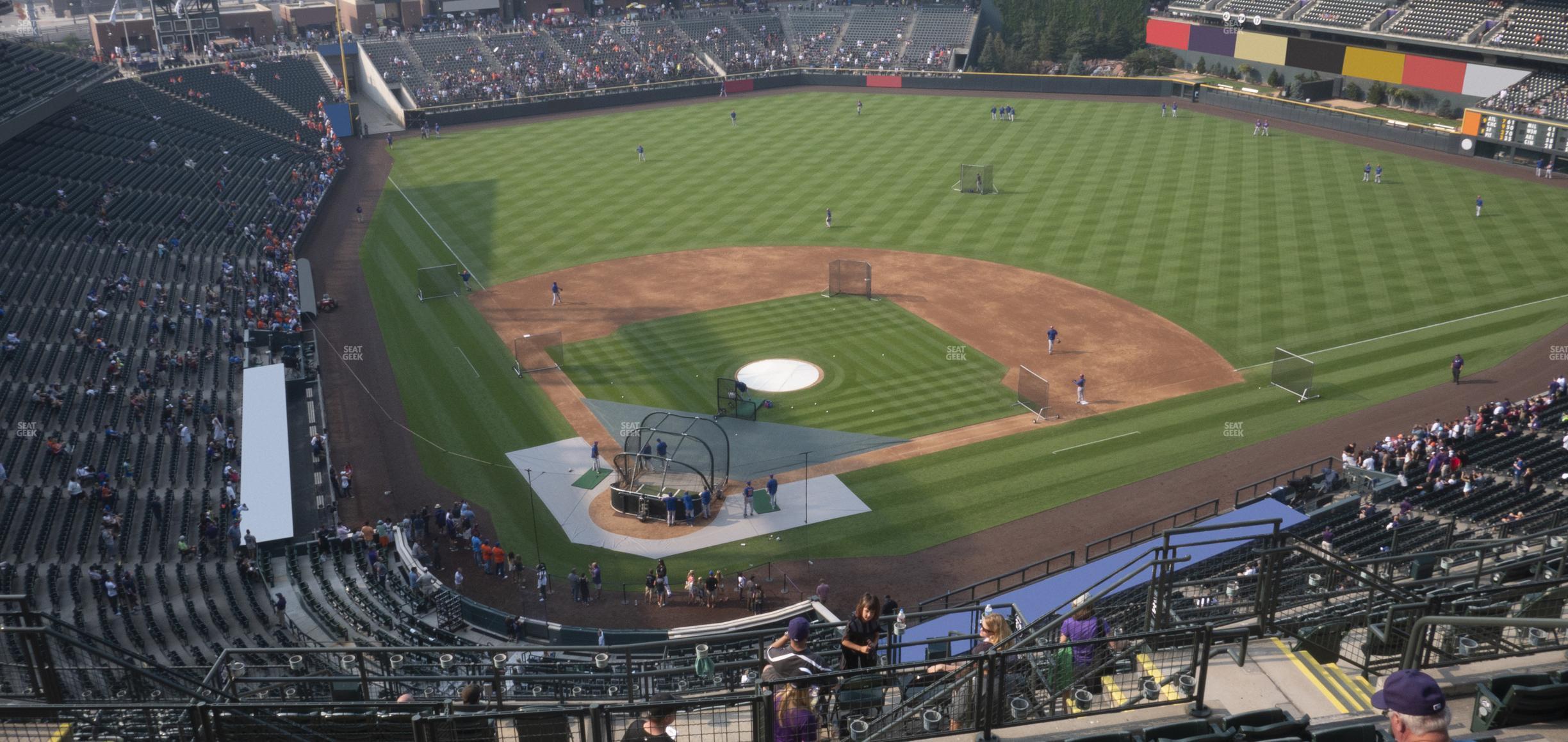 Seating view for Coors Field Section Upper 328