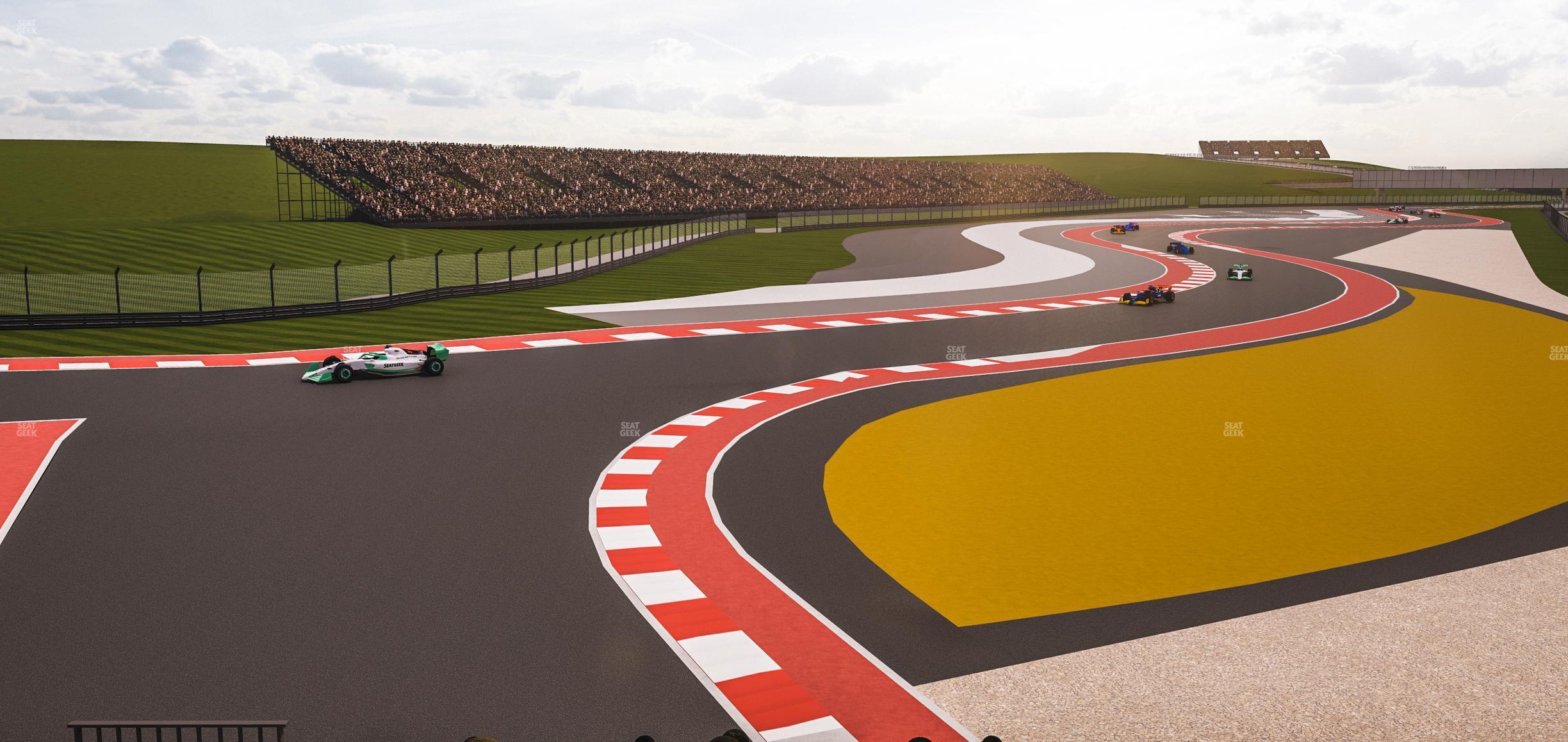 Seating view for Circuit of The Americas Section Turn 6 Grandstand 1