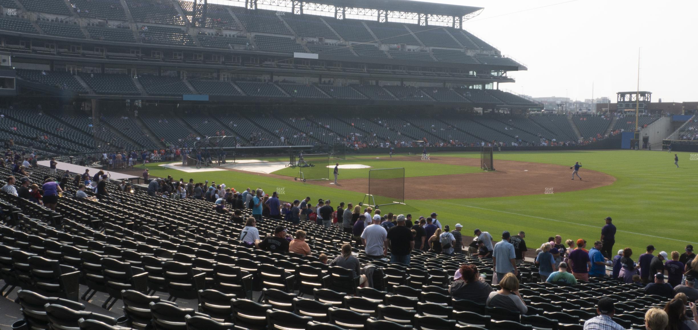 Seating view for Coors Field Section 117