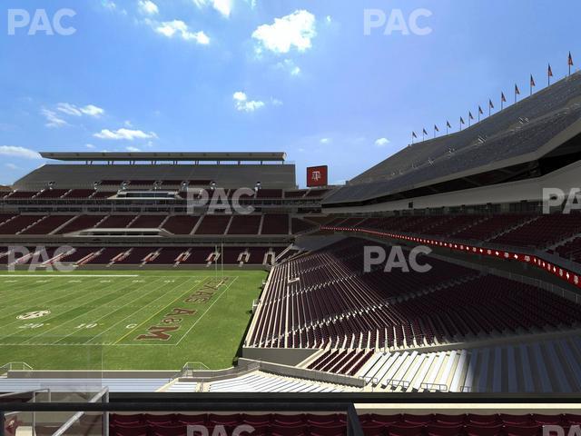 Seating view for Kyle Field Section Zone Club 15