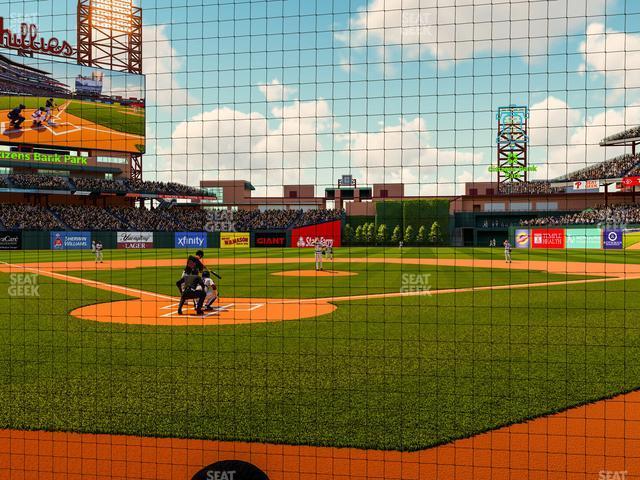 Seating view for Citizens Bank Park Section Cp Rankin Club E