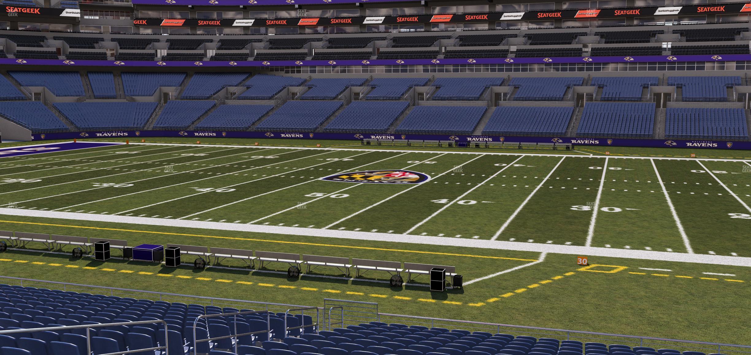 Seating view for M&T Bank Stadium Section 152