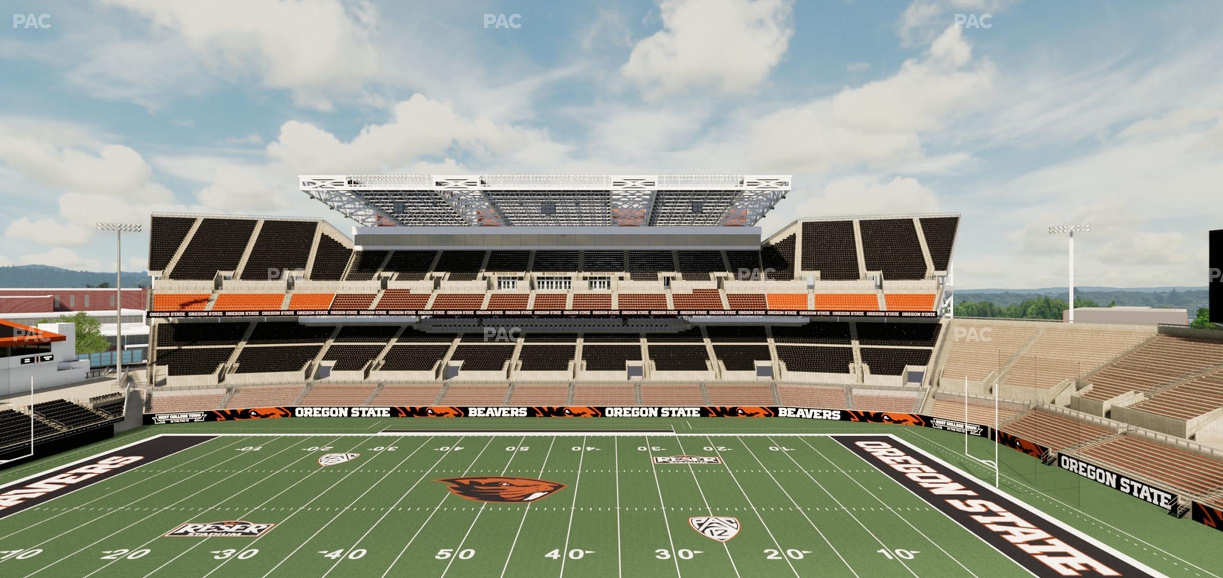 Seating view for Reser Stadium Section 232