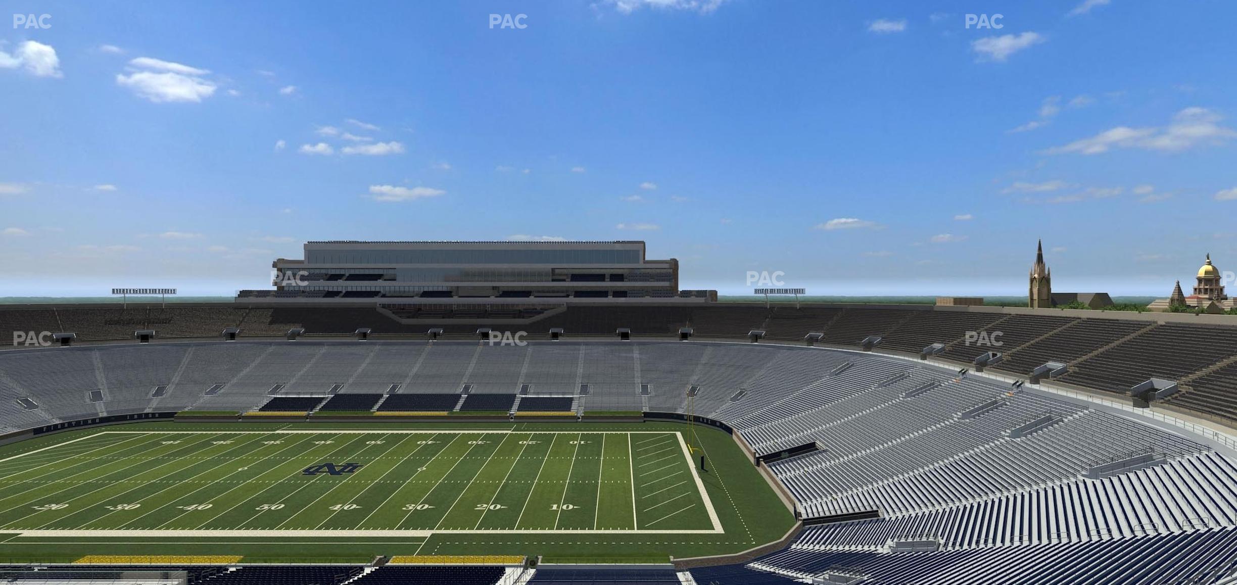 Seating view for Notre Dame Stadium Section Corbett Club 705